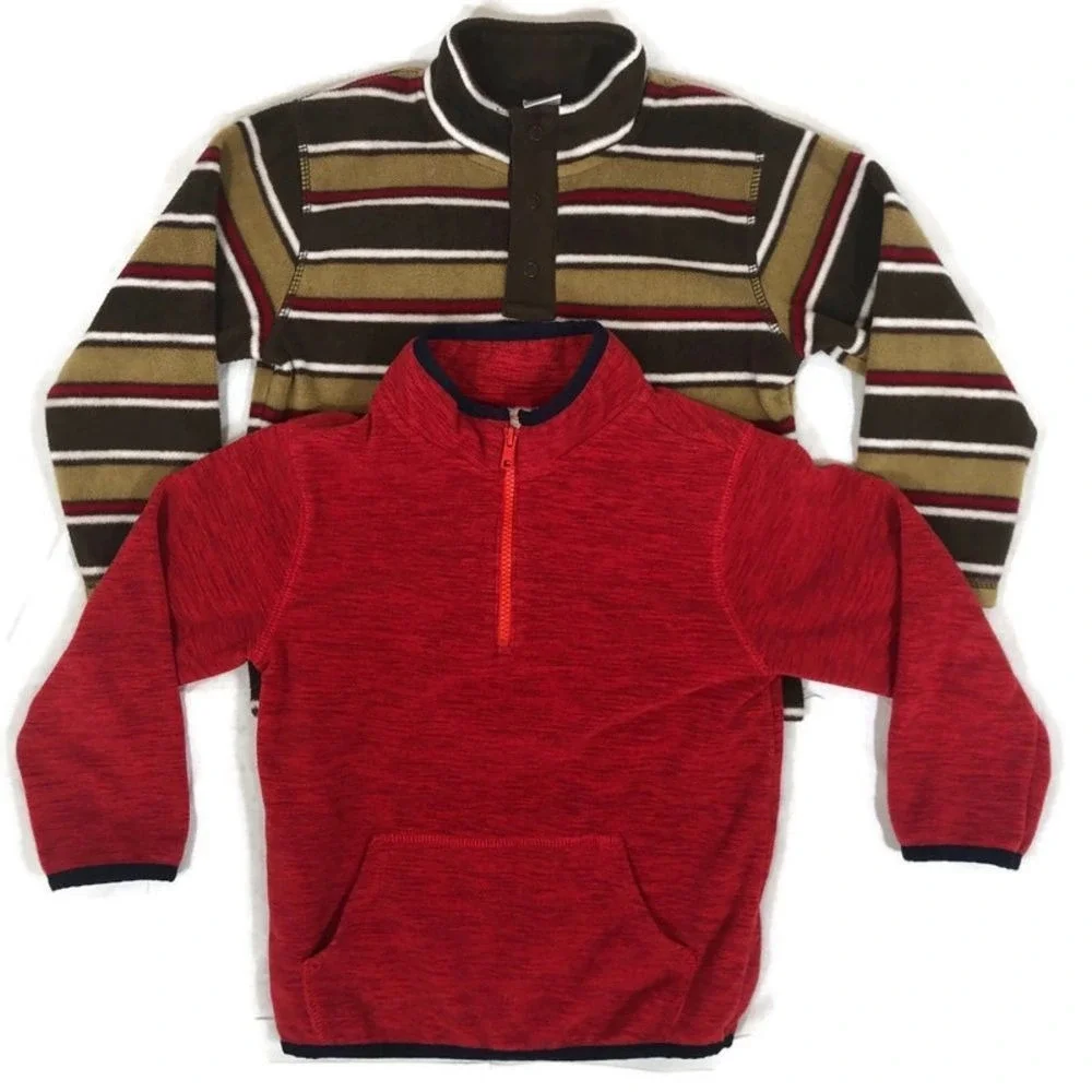 Lot of Two Boys Gymboree Zip/Button Fleeces 4T/5T